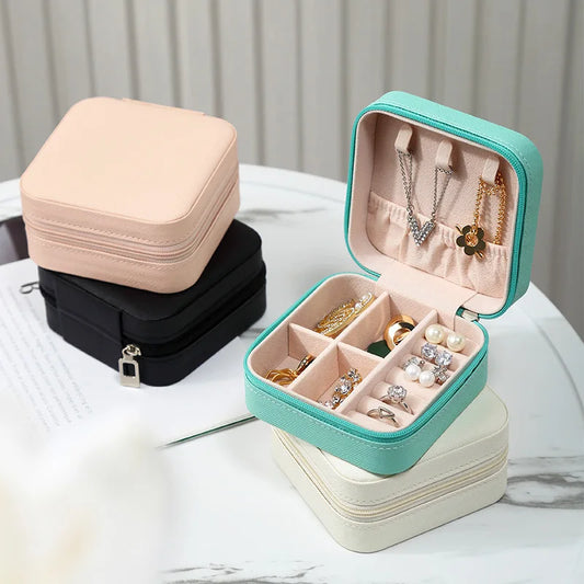 Portable Mini Jewelry Storage Box Travel Organizer Jewelry