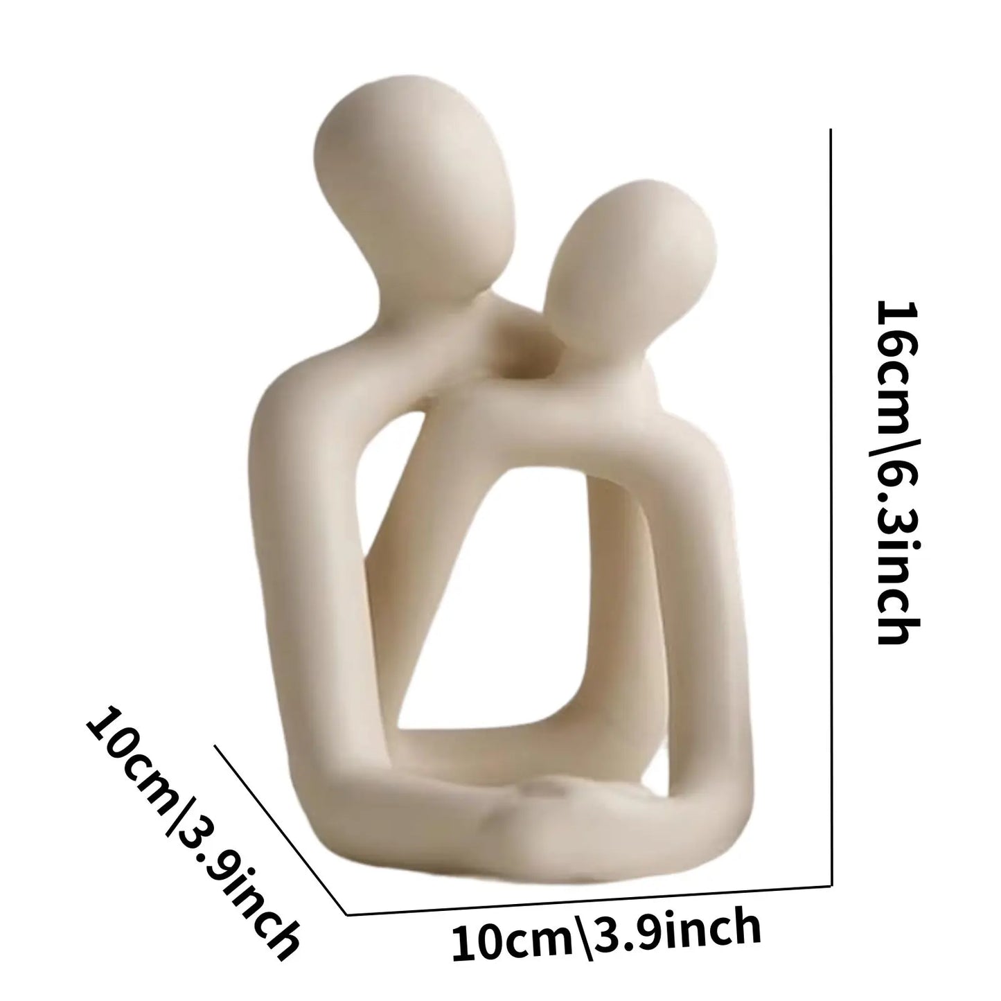 Loving Couple Resin Statue – Modern Decor for Home and Office