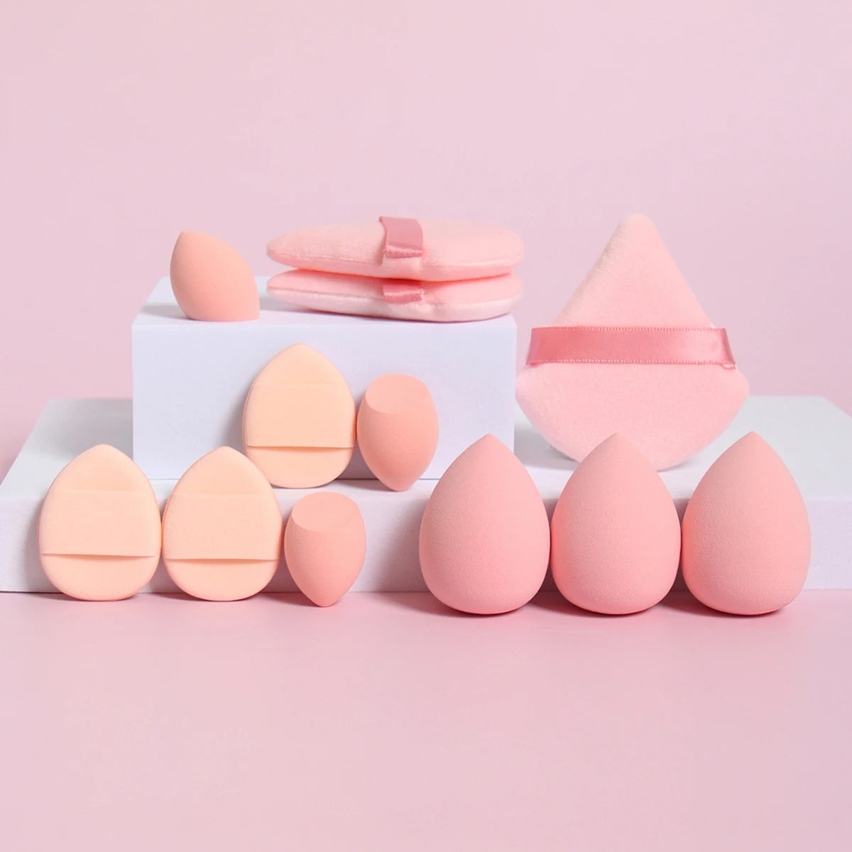 12-Piece Makeup Sponge Set – Powder, Cushion, and Beauty Sponges